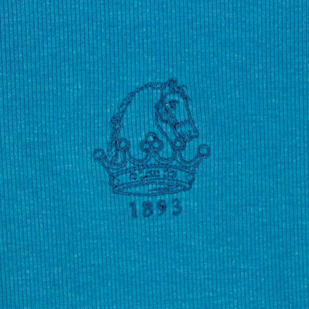 Holderness & Bourne Mens L Teal 1/4 Zip Pullover Tailored Fit Cotton Stretch‎